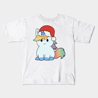 Christmas Rainbow Unicorn Kids T-Shirt